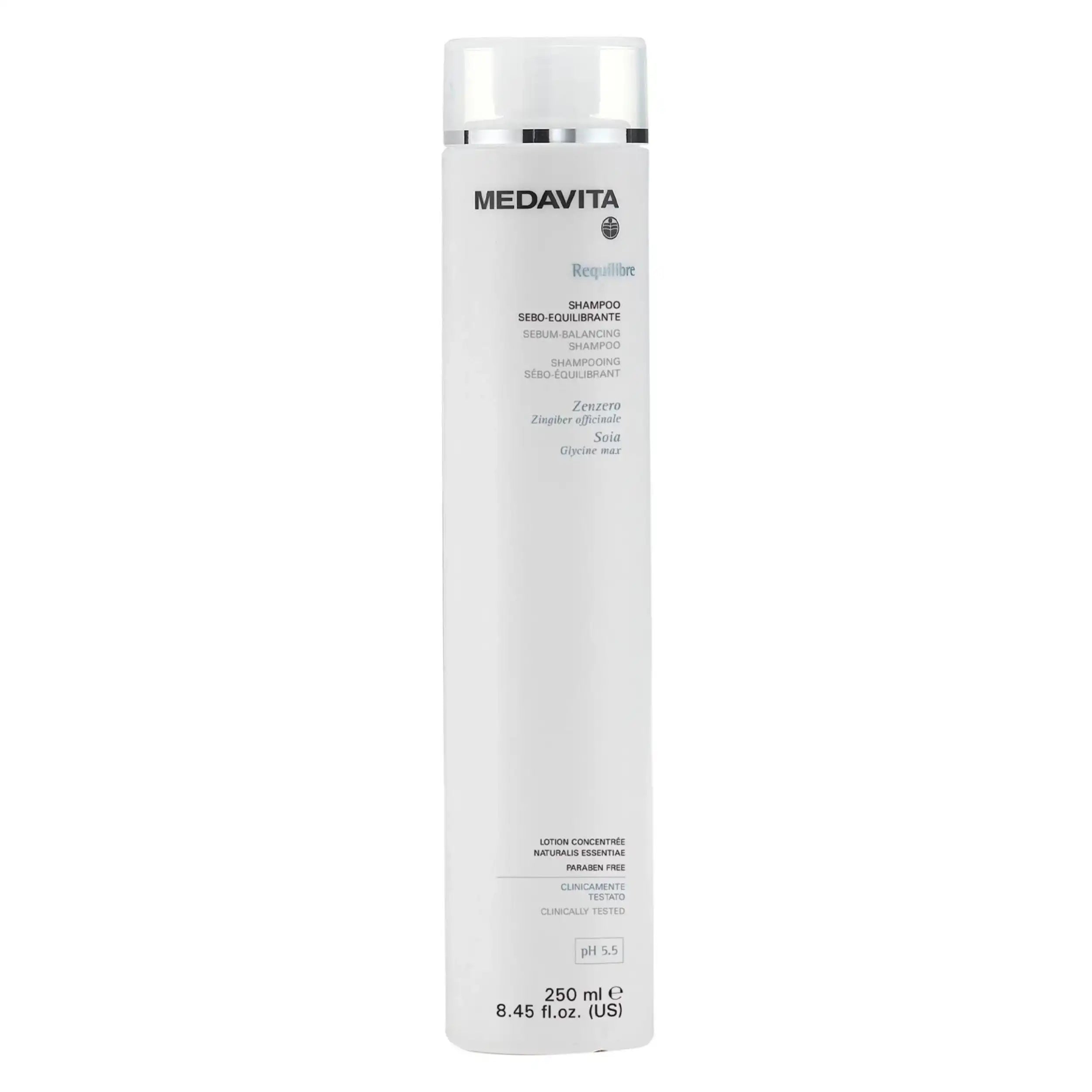 Medavita Requilibre Shampoo sebo-equilibrante 250ml - per Capelli Grassi , Cute Grassa e Cute Seborroica