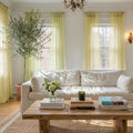 Galaxy Sheer Curtains – Golden Thread Woven, Shimmering Light Effect, 6 Colors