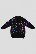 Lauren Moshi Isla Ombre Stars Wrap Cardigan - One size / Black