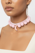 Suzywan DELUXE Pink Moon Pom Pom Choker - Pink