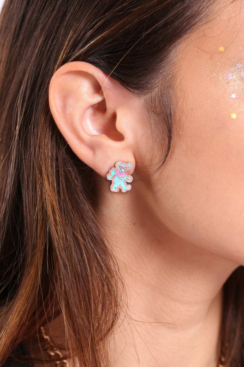 Trixy Starr x Grateful Dead Earring Set - Silver