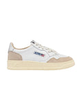 Sneakers medalist low pelle e suede bianco argento - IT 40