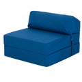 Water Resistant Single Z Bed for Kids Chair Bed Folding Mattress Futon Sofa Bed - Blue