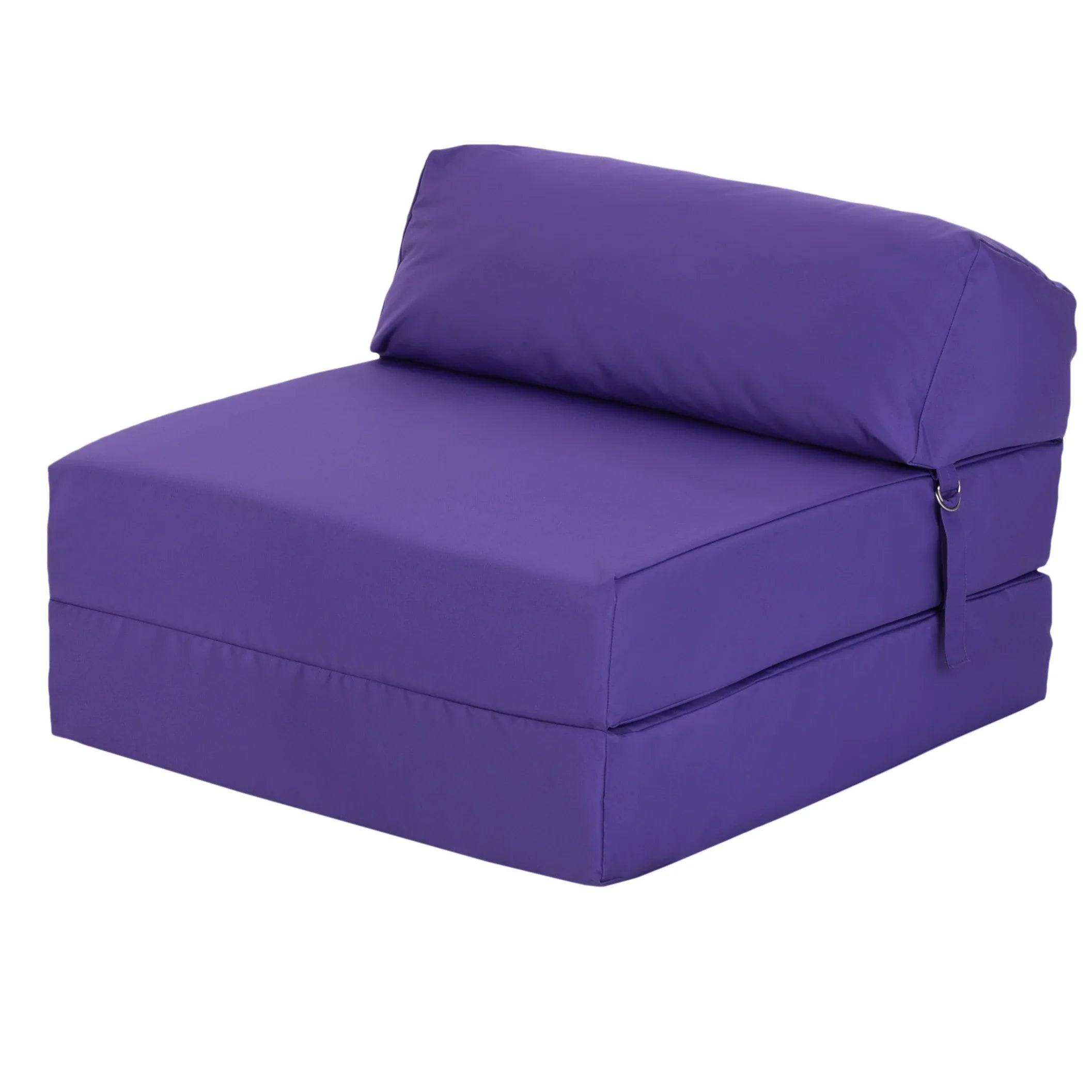 Water Resistant Single Z Bed for Kids Chair Bed Folding Mattress Futon Sofa Bed - Purple