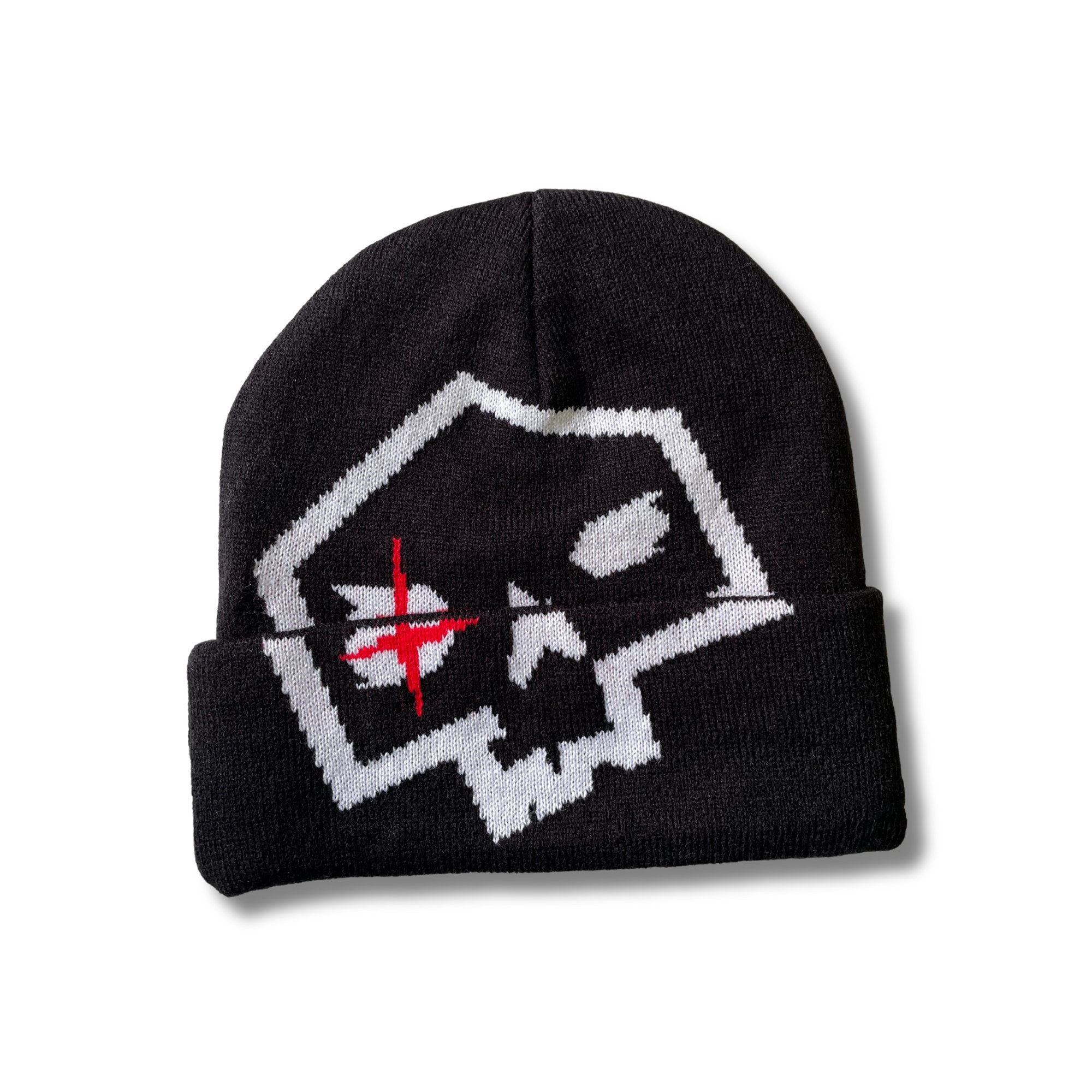 SkullRobot Knit Beanie - Black