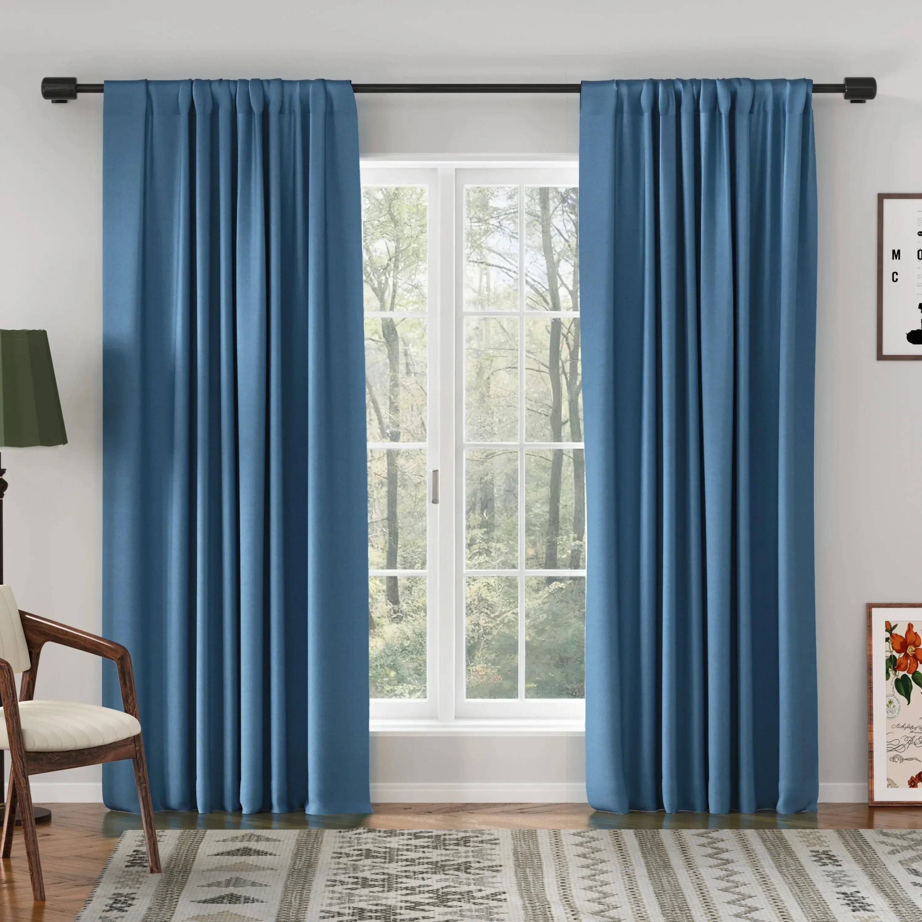 Breeza Cotton Drapes Soft Top - 899-35-Sapphire Blue