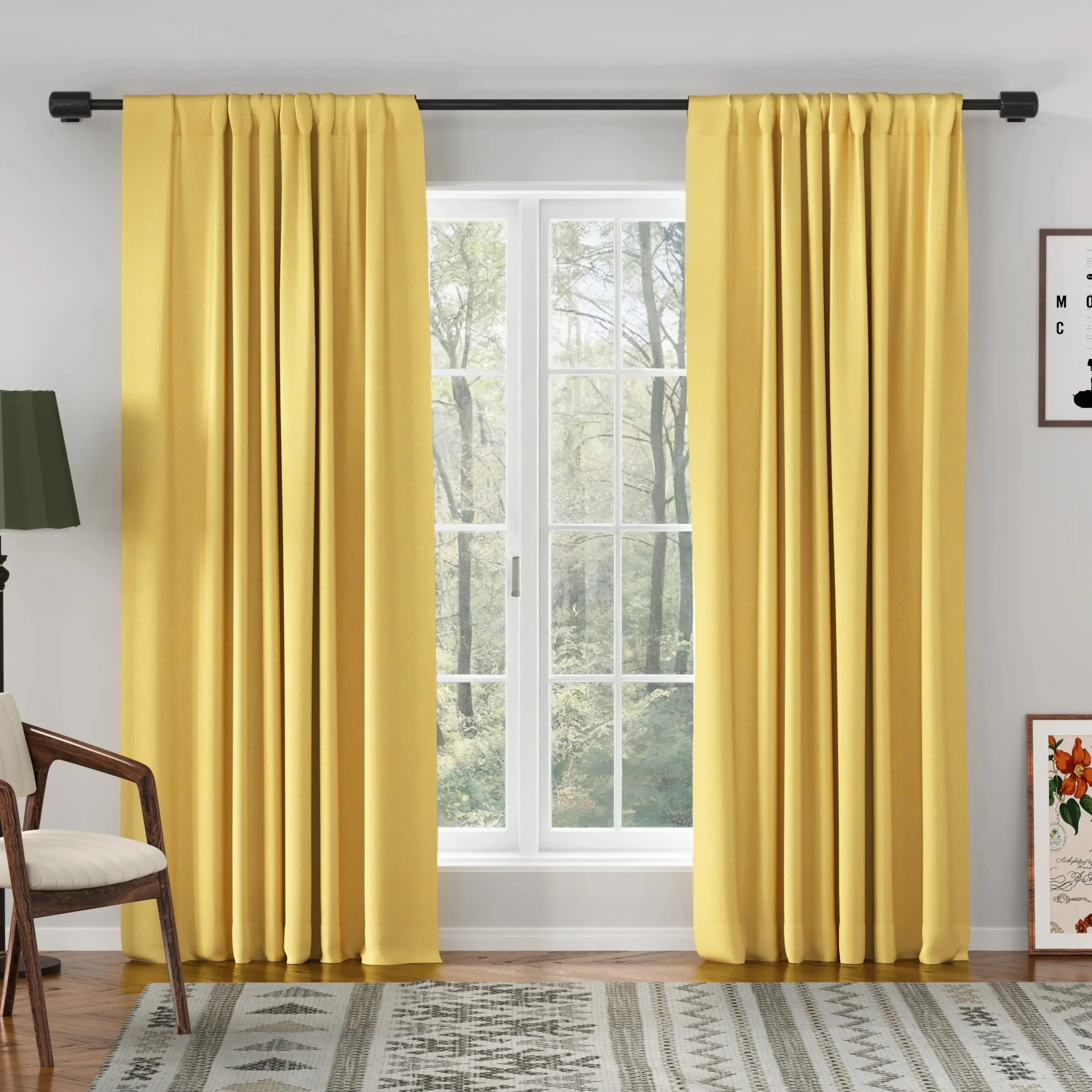 Breeza Cotton Drapes Soft Top - 899-42-Sunshine Yellow