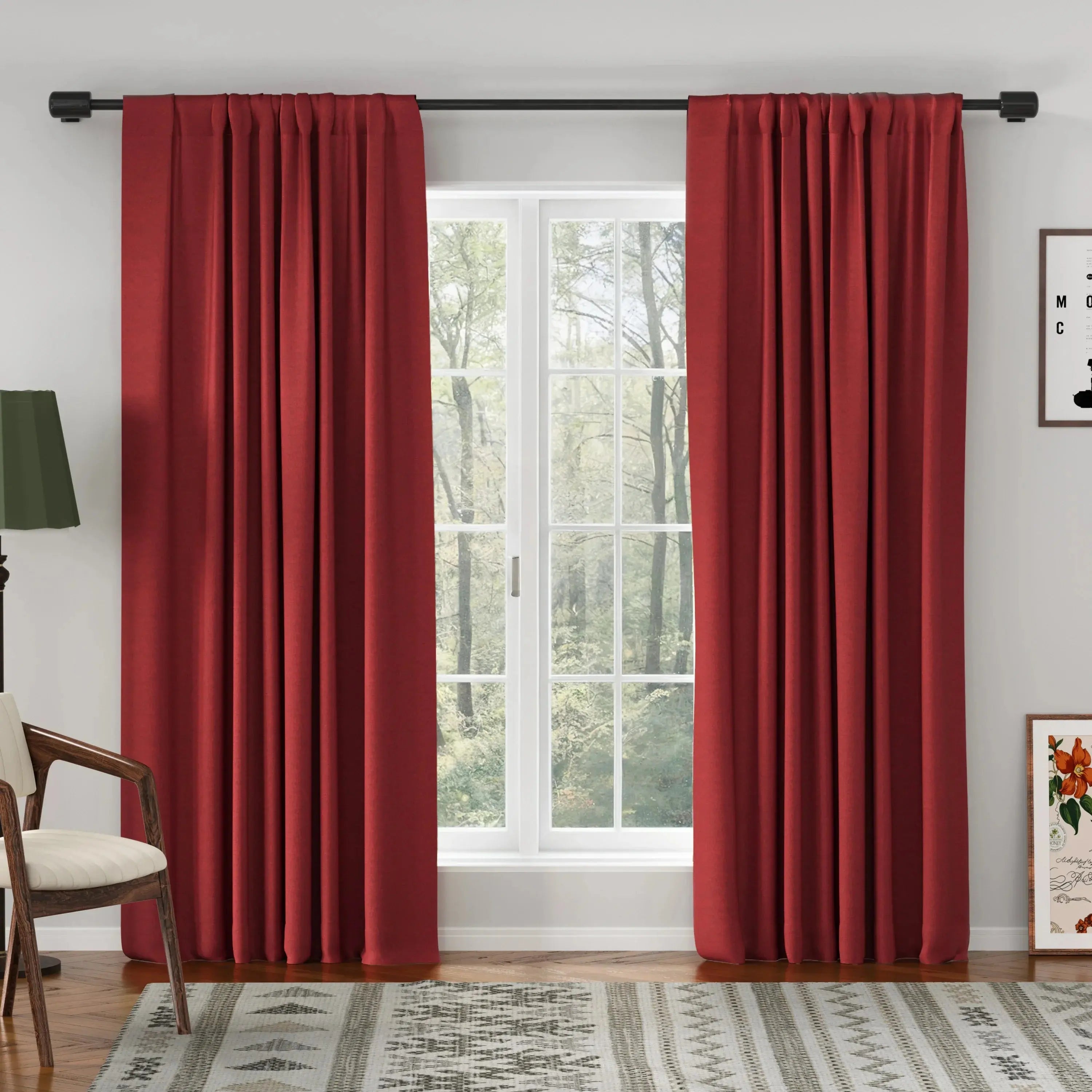 Breeza Cotton Drapes Soft Top - 899-54-Crimson