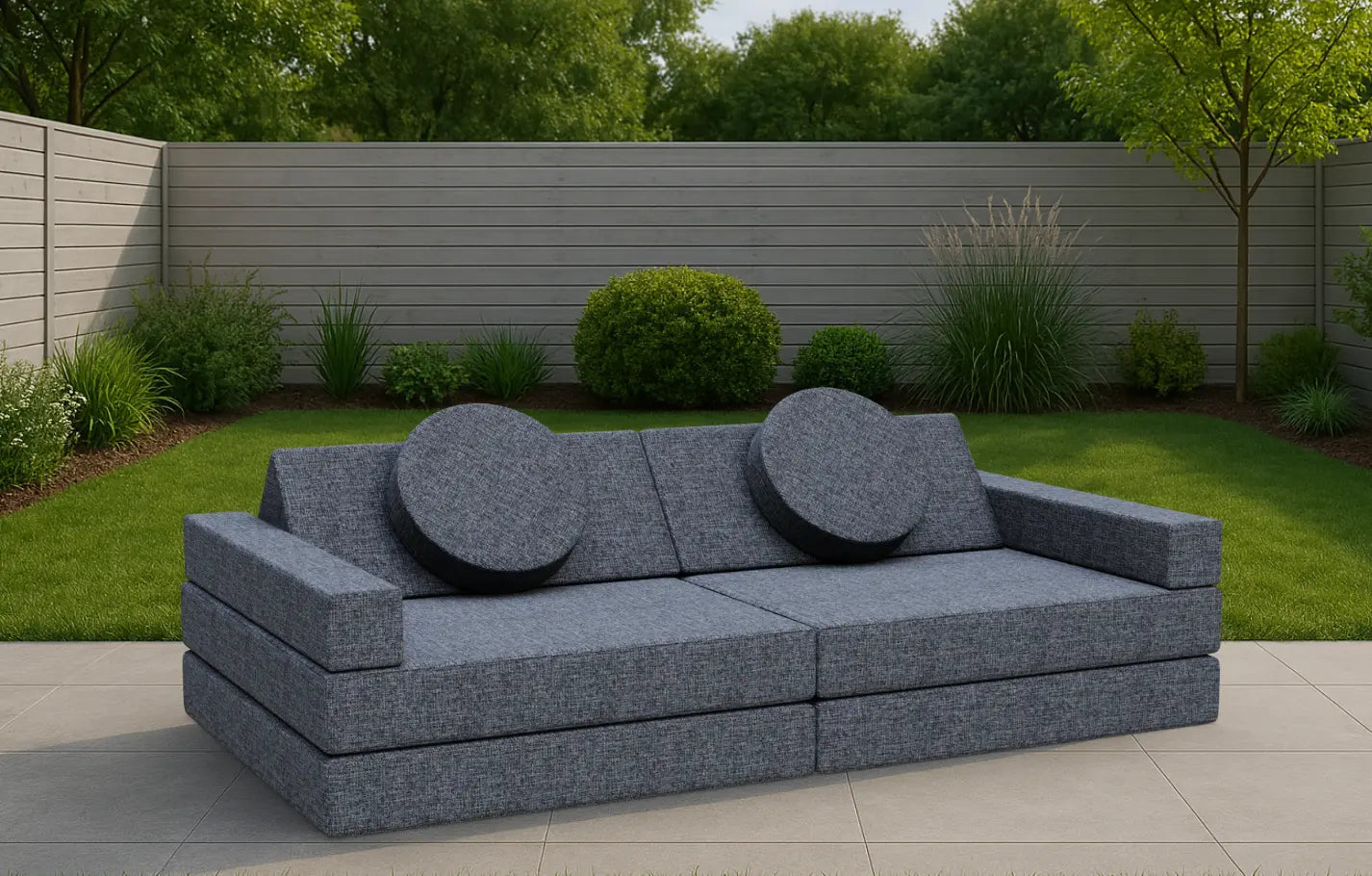 Sonny Kids Outdoor Play Sofa - Grey