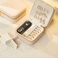 Zipper Portable Jewellery Box - Cream