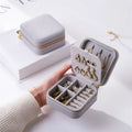 Zipper Portable Jewellery Box - Grey
