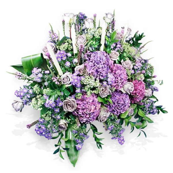 Antique Flower Basket with Candles - Standard
