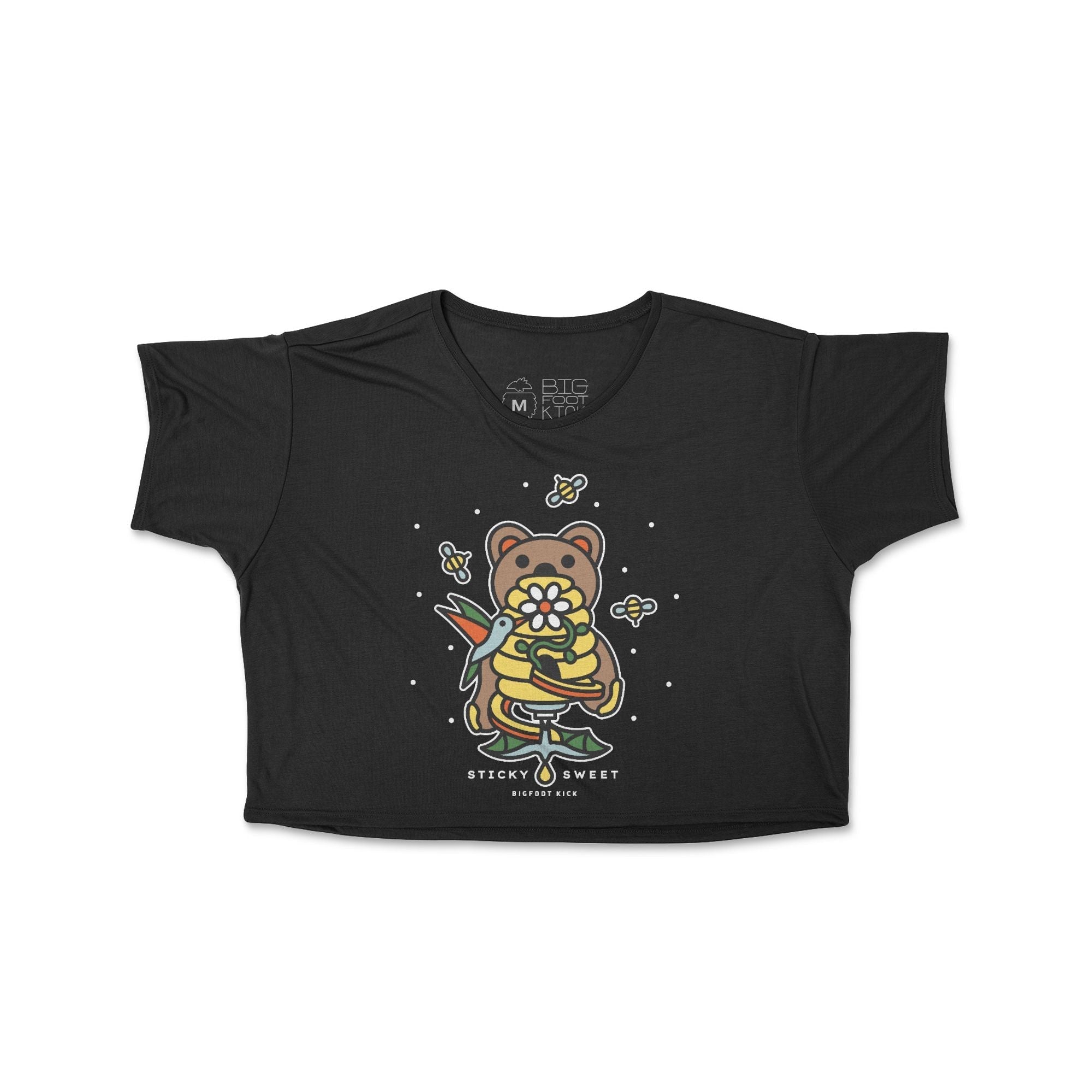 Sticky Sweet Women's Crop Tee - XL / Black