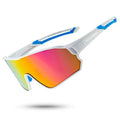 Polarisierte Sportbrille für Radfahrer (UV-Schutz) - Weiß Blau