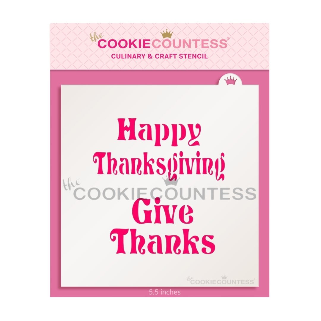 Thanksgiving Phrases Stencil