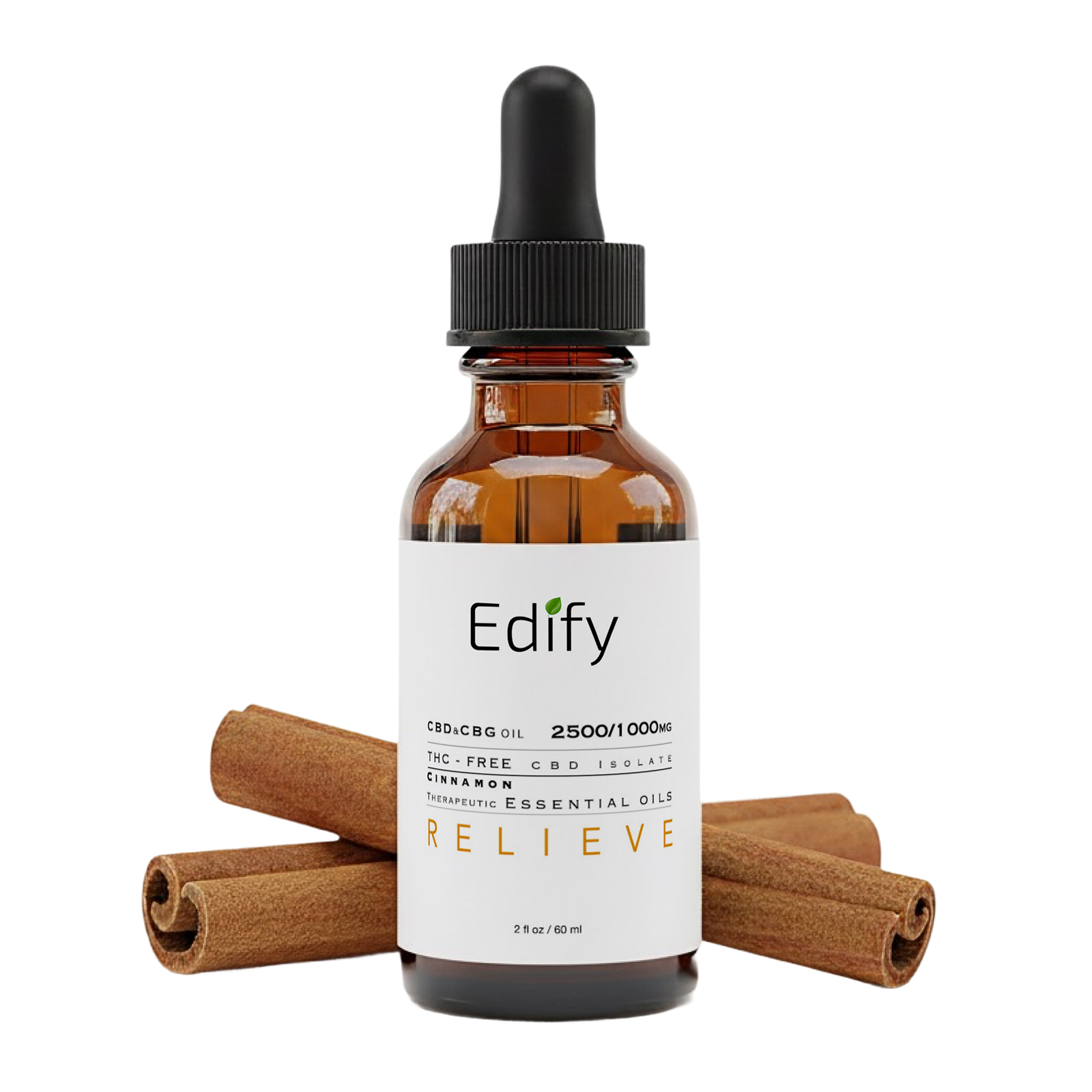 Relieve CBD & CBG Tincture, THC-Free, 2500/1500 MG