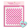 Tiny Hearts Pattern Stencil