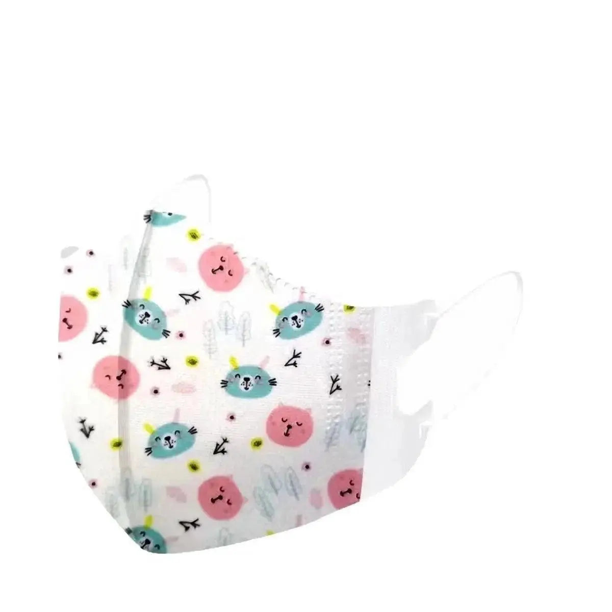Toddlers Infant Disposable Face Masks - White Cat / 30 Masks