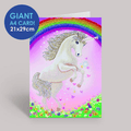"Unicorn Rainbow" Giant Crystal Art Card Kit