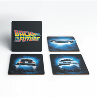 Back To The Future Delorean Time Machine Coaster Set