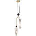 Casa Padrino Luxus HÃ¤ngeleuchte Mattgold / Schwarz 17,5 x 6,5 x H. 64 cm - Moderne Pendelleuchte