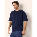 T-shirt girocollo da uomo in cotone Premium Cotton / BLU NOTTE / M