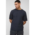 Camiseta Recta De Punto Gofre, Gris