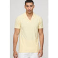 Polo Texturizado Ajustado Con Solapas, Amarillo