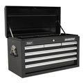 Sealey Superline Pro Topchest 6 Drawer with Ball-Bearing Slides - Black