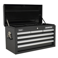 Sealey Superline Pro Topchest 6 Drawer with Ball-Bearing Slides - Black