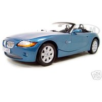 BMW Z4 Convertible Blue 1/18 Diecast Model Car by Motormax
