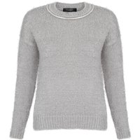 Jumpers Womens Amara Reya Teasel Crew Neck Jumper in Light Grey Marl / 14 - Tokyo Laundry