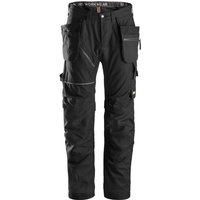 Snickers RuffWork Cotton, Work Trousers+ Holster Pockets - Black/Black - 120