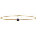Classic Round Sapphire Checkerboard Bracelet in 9ct Yellow Gold
