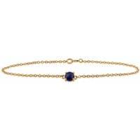 Classic Round Sapphire Checkerboard Bracelet in 9ct Yellow Gold