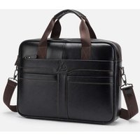Men's Genuine Leather Laptop Briefcase 15.6"