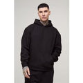 Sudadera Tall Básica Oversize Recta Con Capucha De 330G/M², Negro