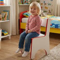 Aktif Wooden Kids Chair in Red and White