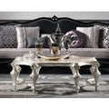 Casa Padrino Luxus Barock Couchtisch Antik Silber 134 x 134 x H. 46 cm - Prunkvoller Massivholz Wohnzimmertisch - Luxus QualitÃ¤t