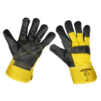 Worksafe Rigger's Gloves Hide Palm - Pack of 6 Pairs