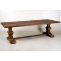 Casa Padrino Vintage Teak Esstisch Holzfarben Rustikal Massiv - Landhaus Stil Tisch Teakholz
