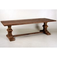Casa Padrino Vintage Teak Esstisch Holzfarben Rustikal Massiv - Landhaus Stil Tisch Teakholz