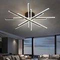 Crossed Line Modern Flush Mount Ceiling Light in Black/Gold