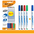BIC Velleda Whiteboard Markers - Smooth Writing, Bullet Tip, Pack of 5 Colours | Wowcher