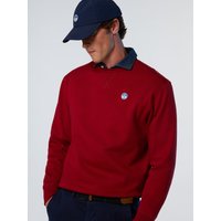 North Sails - Felpa con patch North SailsNorth SailsRed dahlia4XL