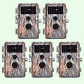 Pack x5 Caméras Piege Photographique Nocturne Vision 64MP HD1296P,Détection de Mouvement PIR de 70° Étanche IP66 et Fonction Time Lapse |A252 Gris