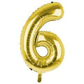 Cijfer Ballon '6'  Goud (100CM)