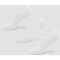 MP Unisex Invisible Socks (3 Pack) - White - UK 6-8