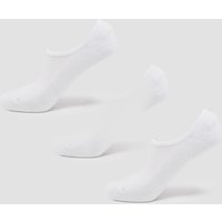 MP Unisex Invisible Socks (3 Pack) - White - UK 6-8