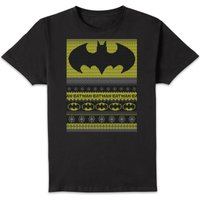 DC Comics Batman Men's Christmas T-Shirt in Black - 5XL